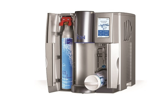 ION leidingwaterkoeler, staande waterkoeler, tafelmodel waterkoeler, waterkoeler kantoor, energiezuinige waterkoeler