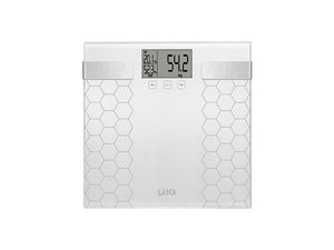 Laica weegschaal PS5014 met uitgebreide lichaamsanalyse tot 180kg - digitale personenweegschaal, elektronische weegschaal, personenweegschaal