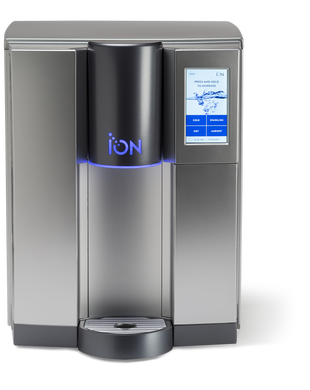 ION leidingwaterkoeler, staande waterkoeler, tafelmodel waterkoeler, waterkoeler kantoor, energiezuinige waterkoeler