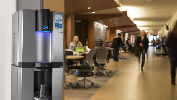 ION leidingwaterkoeler, staande waterkoeler, tafelmodel waterkoeler, waterkoeler kantoor, energiezuinige waterkoeler
