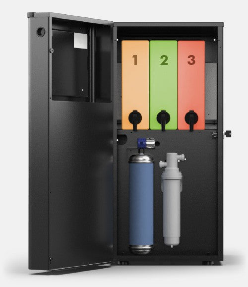 Habit Natura Topmix water- en sapdispenser: gekoelde tafelmodel postmix dispenser - tapsnelheid: 3 liter/minuut | Capaciteit 50 liter/uur