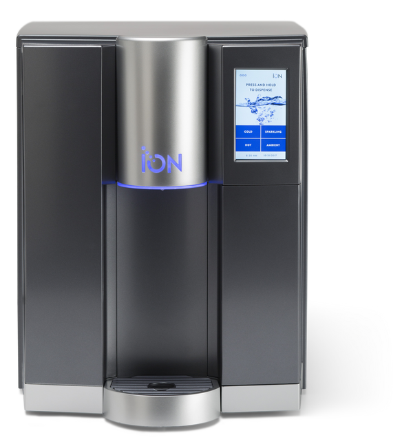 ION leidingwaterkoeler, staande waterkoeler, tafelmodel waterkoeler, waterkoeler kantoor, energiezuinige waterkoeler