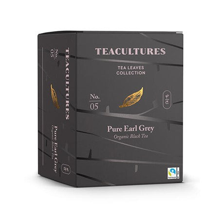 Tea Cultures Thee Organic Pure Earl Grey - 25 x 2 gram - theezakjes voor 1 kop thee - biologisch en fairtrade thee- zwarte thee