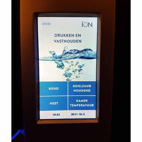 ION leidingwaterkoeler, staande waterkoeler, tafelmodel waterkoeler, waterkoeler kantoor, energiezuinige waterkoeler