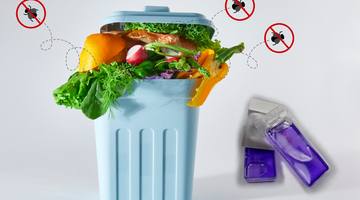 geur afvalbak, bestrijding fruitvliegjes, tegen fruitvliegen, fruitvliegen wegjagen