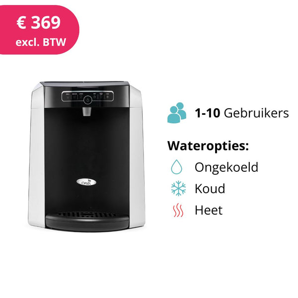 Polaris tafelmodel leidingwaterkoeler koud/kamertemperatuur & heet water | 1 tot 10 gebruikers (5 liter/uur)