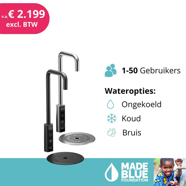 Habit Tap T1 inbouw leidingwaterkoeler met energiezuinige EcoModus koud/kamer en/of bruis | 1 tot 50 gebruikers (50 liter / uur)