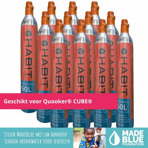 Lot de 12 bouteilles de CO2 Habit : une alternative abordable pour votre bouteille de CO2 Quooker®