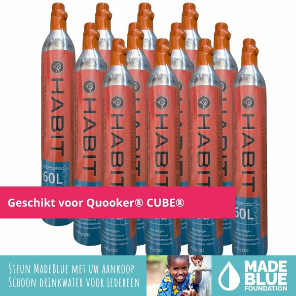 Set van 12 x Habit CO2 cilinders: voordelig alternatief voor uw Quooker® CO2 cilinder