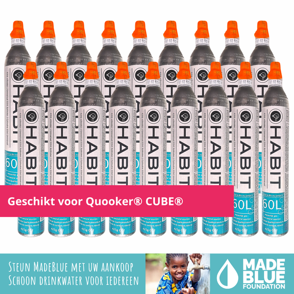 Set van 18 x Habit CO2 cilinders: voordelig alternatief voor uw Quooker® CO2 cilinder