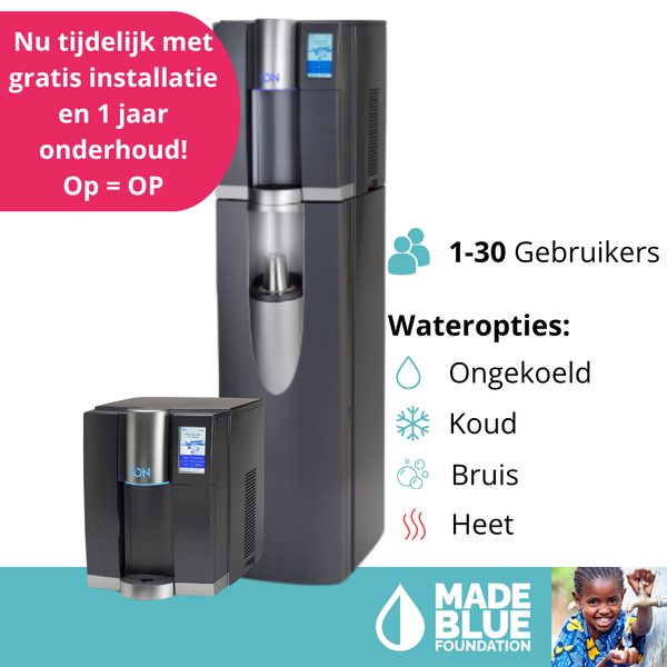 Professionele ION waterkoeler met koud heet en bruiswater