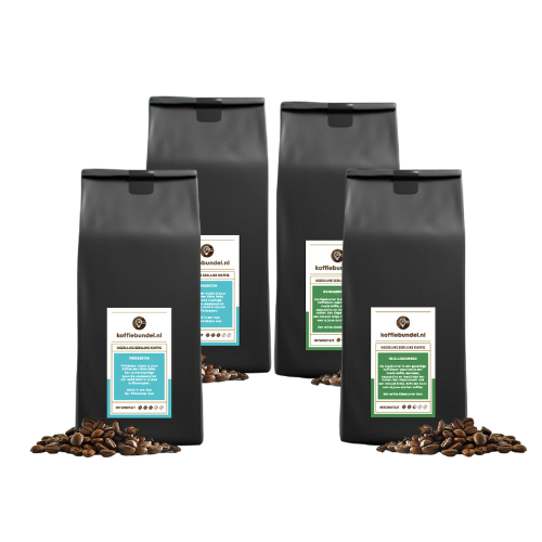 Proefpakket Koffiebundel koffiebonen Alleskunner en Tikkiebeter - 4 x 1 kg