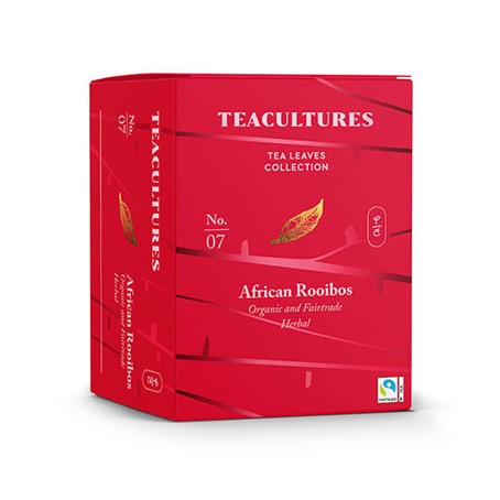 Tea Cultures Thee Organic African Rooibos - 25 x 2 gram - theezakjes voor 1 kop thee - biologisch en fairtrade - Rooibos thee