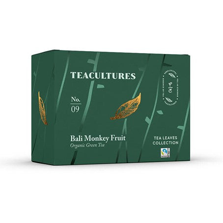 Tea Cultures Thee Organic Bali Monkey Fruit - 25 x 2 gram - theezakjes voor 1 kop thee - biologisch en fairtrade - groene thee met een twist
