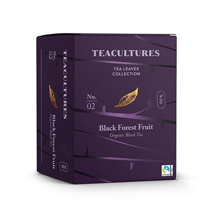 Tea Cultures Thee Organic Black Forest Fruit - 25 x 2 gram - theezakjes voor 1 kop thee - biologisch en fairtrade - zwarte thee - bosvruchten thee