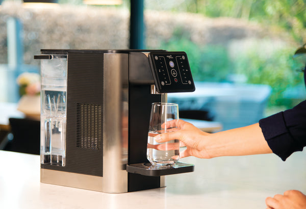 Aqua Optima Aurora 3-in-1 waterdispenser: heetwaterdispenser, waterkoeler en waterfilterkan in 1! | In 30 seconden koud, warm & kokend gefilterd water