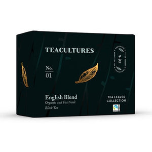 Tea Cultures Thee Organic English Blend - 25 x 2 gram - theezakjes voor 1 kop thee - biologisch en fairtrade thee - engelse melange