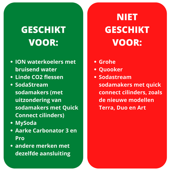 Set van 8 x CO2 cilinder / koolzuurcilinder - Nieuw en navulling, incl. kosten retourzending bij gebruik meegeleverd retourlabel! | Voor 8 x 60L bruisend water