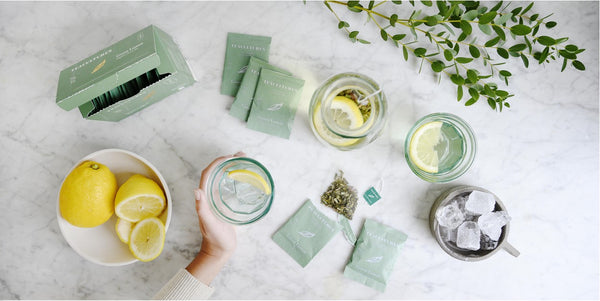 Tea Cultures Thee Organic Green Lemon - 25 x 2 gram - theezakjes voor 1 kop thee - biologisch en fairtrade thee - groene thee met citroen