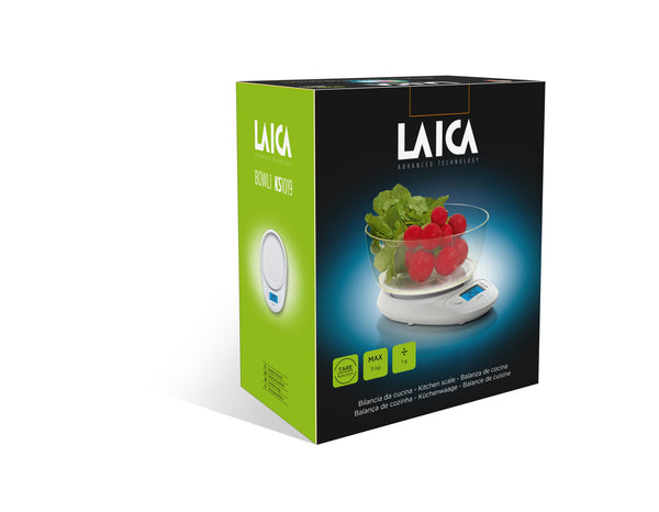 Laica digitale keukenweegschaal (KS1019 ) met kom tot 5kg - meet op 1 gram nauwkeurig