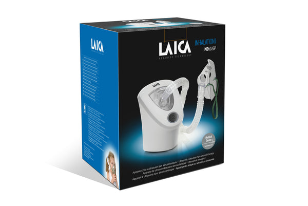 Laica ultrasone inhalator (MD6026P)- inhalatieapparaat voor kinderen en volwassenen - aerosoltoestel - helpt tegen luchtwegaandoeningen - incl. 2 mondstukken