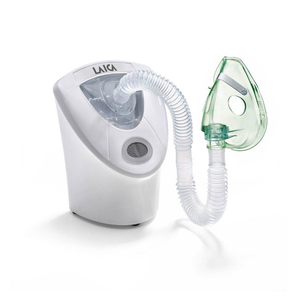 Laica ultrasone inhalator (MD6026P)- inhalatieapparaat voor kinderen en volwassenen - aerosoltoestel - helpt tegen luchtwegaandoeningen - incl. 2 mondstukken