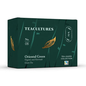 Tea Cultures Thee Organic Oriental Green - 25 x 2 gram - theezakjes voor 1 kop thee - biologisch en fairtrade - groene thee