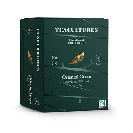 Tea Cultures Thee Organic Oriental Green - 25 x 2 gram - theezakjes voor 1 kop thee - biologisch en fairtrade - groene thee