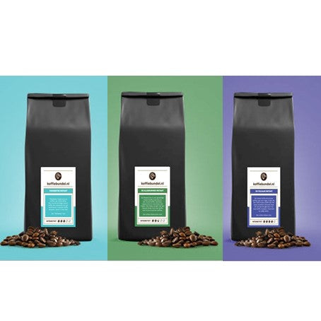 Proefpakket Koffiebundel instantkoffie 3 x 500 gram