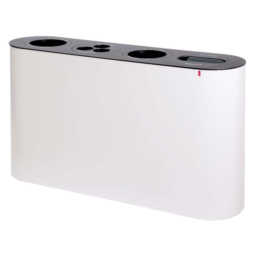 Quattro waste bin Split (4 x 38L) - Steel – Habitat Solutions