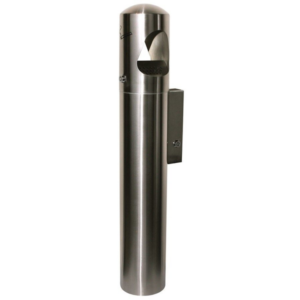 Habit RVS wandasbak met afsluitbare, hygiënische aluminium aszak!, wandasbak, asbak