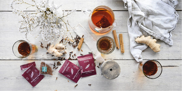 Tea Cultures Thee Organic Red Rooibos Chai - 25 x 2 gram - theezakjes voor 1 kop thee - biologisch en fairtrade - kruidenthee - rooibos thee - chai latte maken