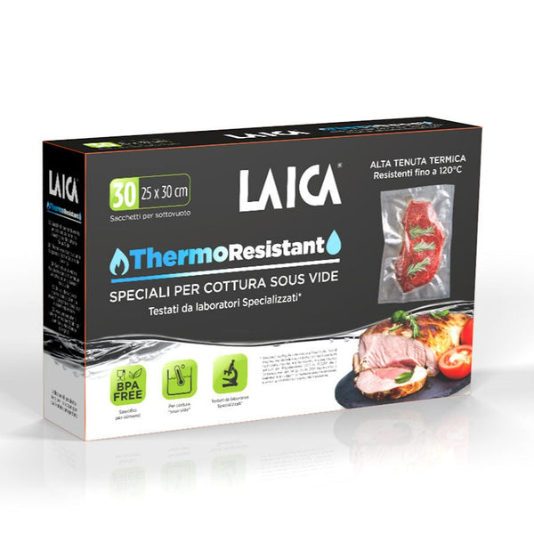 Laica TR1000 Vacuümzakken voor Sous Vide Koken en Voedselopslag, Kunststof, set van 30