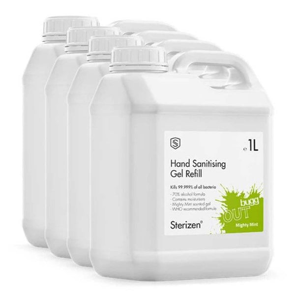 Handdesinfectie gel refill verpakking | 4 x 1 liter Handgel | Beste handhygiëne | Voor X4 en X5 desinfectiezuil