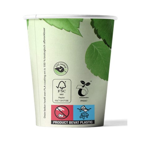Koffiebeker GreenLine 2500 stuks Biologisch afbreekbaar | 180ml