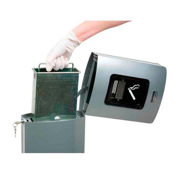 Staande asbak Metropolitan Rubbermaid, zwart